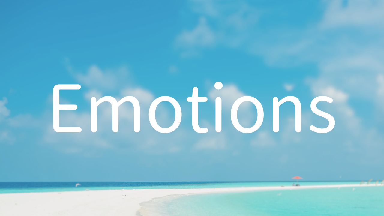 Emotions 1. Emotions are the only self 2. When you are aware of your emotions, you can do whatever you want, no matter what happens